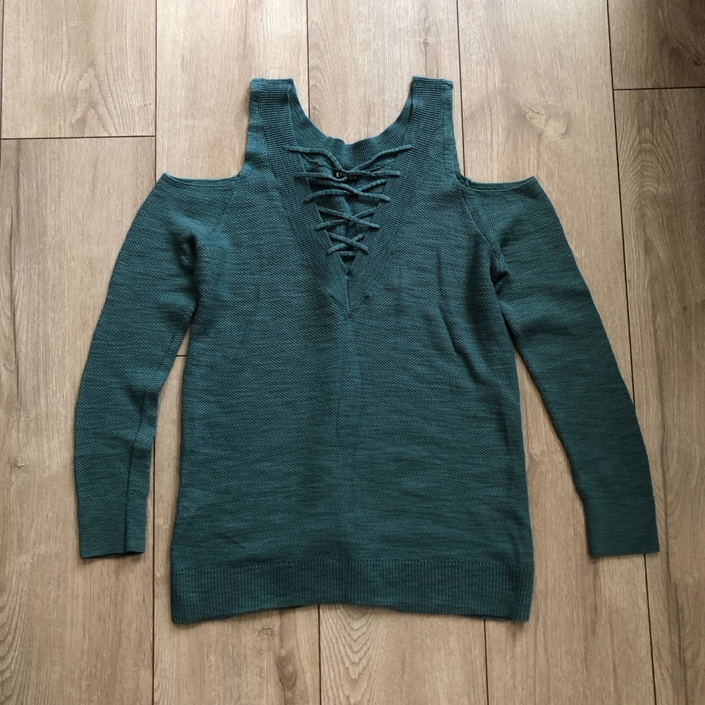 Express Cold Shoulder Sweater - Picture 2 of 5